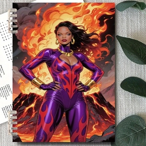 Retro ca sĩ âm nhạc thiết kế bìa A5 xoắn ốc máy tính xách tay 120 lót trang đục lỗ tờ theo chủ đề Tạp Chí Văn phòng phẩm máy tính xách tay nữ tính - Product Image 3