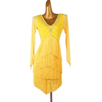 Robe de danse latine pour femmes, costume de scène, compétition professionnelle, Rumba Cha Cha Samba