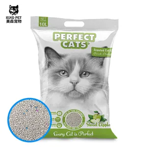 2024 venda quente areia de gato em forma de bola premium areia de gato oem/odm poeira menos areia bentonita areia para gatos