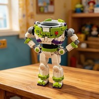 Funbuild MOC-240895, Juego de Bloques de Construcción de Robot Mecha, Explorador Espacial de Dibujos Animados con Armadura Completa, Ladrillos de Ensamblaje DIY