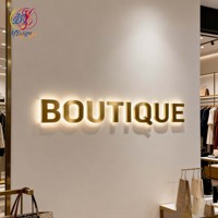 Letras Metálicas 3D con Retroiluminación Personalizadas para Interiores, Letrero para Tienda, Letrero LED Personalizado para Negocios