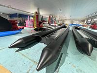 Grands Bateaux Gonflables Longs de 4,7m à 10m avec Ponton en PVC de 1,2mm pour la Pêche, la Plongée et le Sauvetage sur Lac, Fabriqués en Aluminium