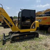 Excavadora Komatsu PC56 de 5 y 6 Toneladas, Cucharón de 0.2 M3, Excavadora Hidráulica de Orugas, Original de Japón, Usada, Lista para Exportación, en Venta
