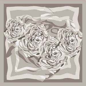 Modern Abstract Rose Pattern Polyester <b>Scarf</b> 70*70cm <b>Square</b> Neck <b>Scarves</b> for Women Casual Office Wear - Product Image 4
