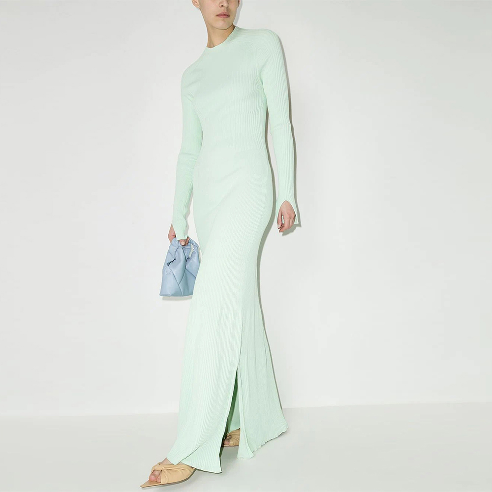 Long Mint Green Dress Elegant Women's Fashion Statements