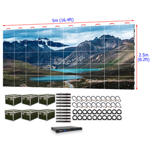 شاشة LED مقاس 5م × 2.5م للفعاليات، شاشة عرض LED بدقة P2.976، جدار فيديو LED للإيجار مقاس 16 قدم × 8 قدم، لوحة شاشة LED للمعارض - Product Image 5