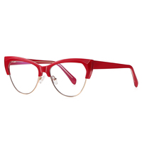 Visualmate personnalisé luxe fait à la main TR90 métal oeil de chat lunettes Vogue optique lunettes montures de lunettes à bas prix