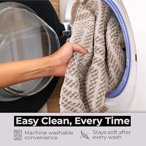 CF <strong>Brown</strong> Weave Waffle <strong>Bath</strong> <strong>Mat</strong> Super Absorbent Non Slip <strong>Bath</strong> <strong>Mats</strong> for Bathroom Floor Machine Washable Bathroom Rugs with Tassels - Product Image 5
