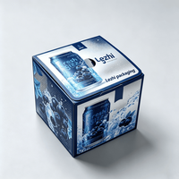 Caja de Cartón Corrugado para Bebidas al por Mayor, Laminación Mate, Paquete Personalizado para Bebidas, Jugos, Refrescos, Bebidas Energéticas
