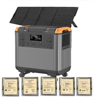 Générateur solaire certifié CE FCC ROHS, batterie LiFePO4 3000W 5376Wh, panneau solaire, onde sinusoïdale pure, contrôleur MPPT, station portable