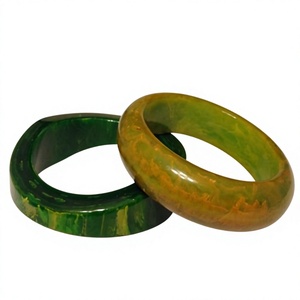 Brazalete de Resina Hecho a Mano para Mujer, Joyería Acrílica con Cuentas de Perlas y Colgante de Collar, Brazalete para Niñas, para Boda - Product Image 6