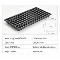 Plateau de germination de semences à 105 cellules en plastique PET/PS pour serres agricoles, épaisseur 0,4 mm - 1,5 mm