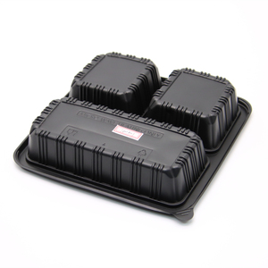 Lò vi sóng vỉ chân không hình thành 3 ngăn PP nhựa Hộp Ăn Trưa Takeaway container thực phẩm thức ăn nhanh Bento Box với nắp - Product Image 6