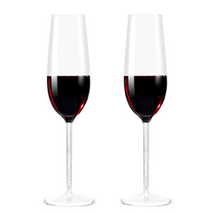 Copas de champán de titanio sin plomo de 8 oz con cristales brillantes, de tallo largo, para brindis, fiestas, bodas, cumpleaños, regalo - Product Image 5