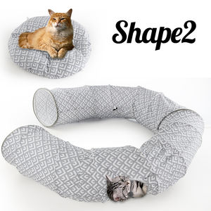 Túnel interactivo plegable para gatos, juguete de cama de alta calidad para gatos grandes - Product Image 4