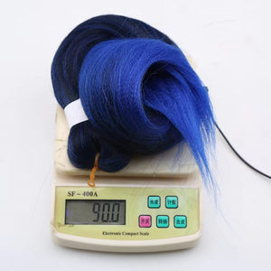 Extensions de cheveux synthétiques pré-étirées 3X 52 pouces pour livraison directe, <span class=keywords><strong>fibre</strong></span> à basse température, tressage facile, 3 paquets de 300g pour femme africaine - Product Image 2