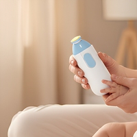 Coupe-ongles électrique pour bébé, sûr, doux et silencieux, avec lumière LED, outil de toilettage nocturne pour nourrissons