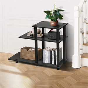 Bàn Ghế sofa 3 tầng, Bàn cà phê giá rẻ, Bàn phụ thiết kế cho phòng khách, màu đen - Product Image 2