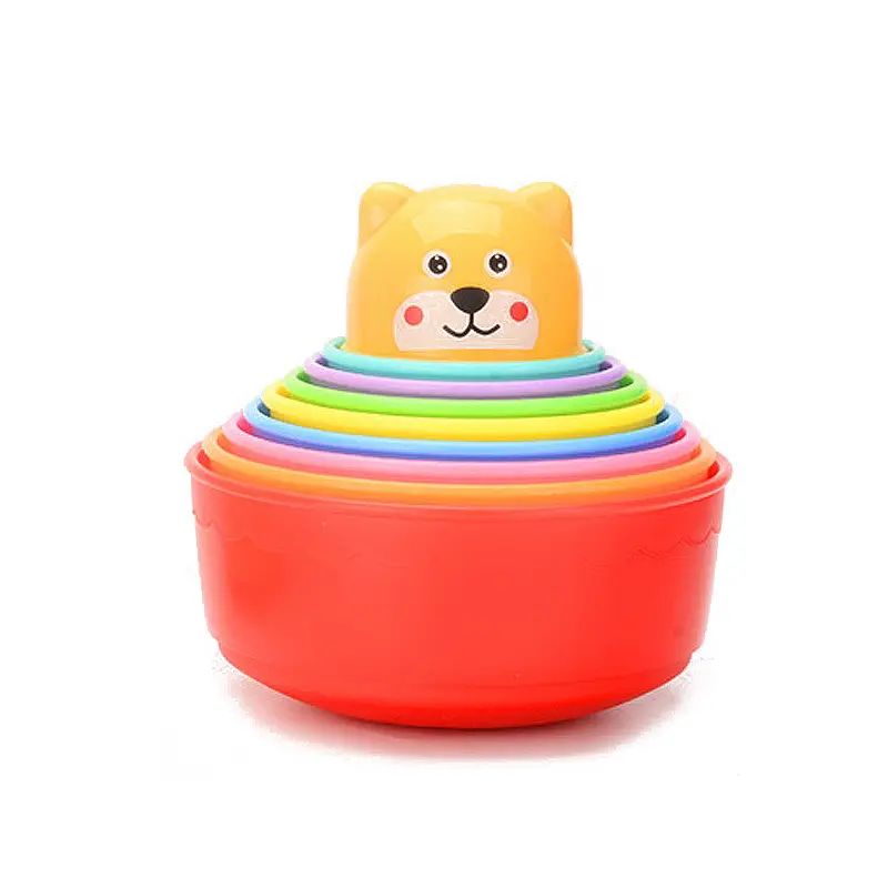 Beliebtesten baby Pädagogisches spielzeug Klapp Spiel Tassen Bad Wasser Spielen Für Baby Hohe-qualität Stapeln Tasse Spielzeug