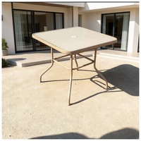 Ensemble de meubles de salle à manger d'extérieur 5 pièces avec 4 chaises tressées et une table pour jardin, cour, hôtel et complexe hôtelier