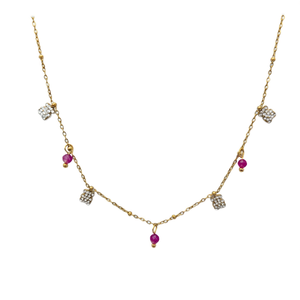Collar de Diamantes en Acero Inoxidable 316L con Baño de Oro PVD, Joyería Sostenible y Resistente - Product Image 2