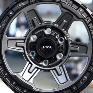 HTOR NEW Six Spoke cekung desain 17 Inch 8.5J 4x4 Forged Wheel Rims 6*139.7 Offroad negatif Offset-12 Hub Mags Black Finish - Product Image 3