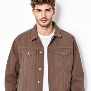 Customized Men Version Vintage Heavy Weight Oil Wax Canvas Running Hunting Jean Waterproof Jacket - Product Image 2