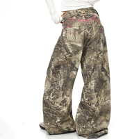 Jeans baggy personnalisés OEM Real Tree, haute qualité, 100% coton, design imprimé numérique intégral, jeans baggy vintage pour hommes Real Tree