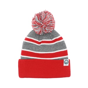 Beanies Manufacturers Custom Logo High Quality Winter <b>Hat</b> 100% Acrylic Stripe Beanies - Product Image 1