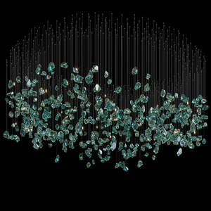 <span class=keywords><strong>Lampadario</strong></span> in vetro arte moderna fatto a mano galleria Hotel <span class=keywords><strong>sala</strong></span> banchetti luci a sospensione eleganti lampade a sospensione ristorante - Product Image 4