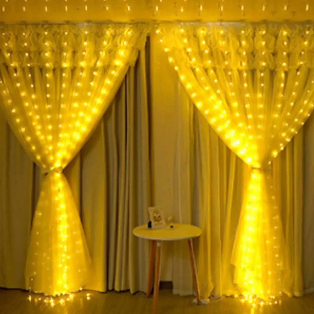 wall window Curtain String Lights Fairy decoration Led Waterfall Wedding Party Garden Home Light with 8 Models