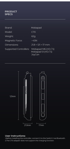 <span class=keywords><strong>MOBAPAD</strong></span> C70 pour JoyCon adaptateur commutateur 2 pour Nintendo Switch 1 JoyPad, pour M6 HD M6S S1 S S1 HD contrôleur manette accessoires - Product Image 6