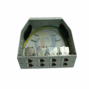 Pannello <span class=keywords><strong>Patch</strong></span> in rame Ethernet con montaggio su guida industriale di tipo DIN completamente caricato con jack Keystone 8 Cat <span class=keywords><strong>6A</strong></span> per Data Center - Product Image 2