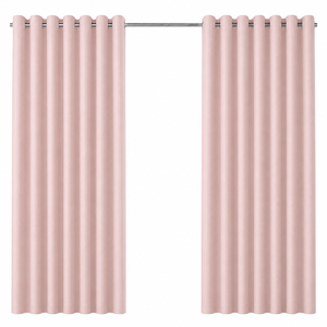 Gorden Blackout 90% untuk Ruang Tamu Warna Pink Muda, Gorden Jendela Siap Pakai dengan Grommet Eyelet, Gorden Solid Modern Presisi Tinggi - Product Image 1