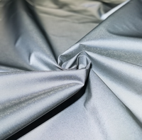 Tissu extensible imperméable et réfléchissant en polyester 100% tissé enduit 190T, poids moyen, pour vêtements de mode