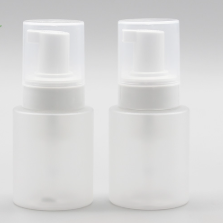 Custom Logo Wholesale 50ml 100ml 150ml Empty Mini Black White Frosted Foam <b>Pump</b> <b>Bottle</b> PET Cylinder - Product Image 3