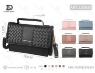 Borsa a Tracolla da Donna con Manico Singolo, Motivo a Rombi, in Microfibra e Pelle Sintetica, per Uso Quotidiano in Ogni Stagione - Product Image 1