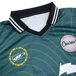 2025 New Xb Classic Soccer T Camisas personalizadas Team Club Bordado Logo Amarelo Design Rib V Neck Futebol Jersey - Product Image 3