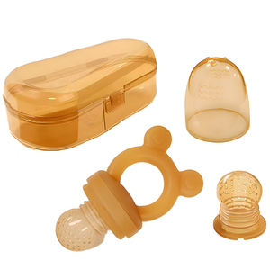Alimentador de frutas para bebés sin BPA, alimentador de silicona para recién nacidos, cubierta dispensadora de alimentos para bebés, chupete de frutas - Product Image 2