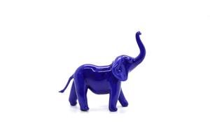 Indian Handmade Blown Artistic Blue Glass <b>Elephant</b> Figurine Animal Love Feng Shui Gift <b>Decor</b> for Christmas Halloween - Product Image 2