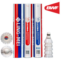 LING-MEI 80PRO BWF (12 pièces) Volants de badminton en plumes d'oie LING MEI 80 PRO LINGMEI LM pour les tournois internationaux