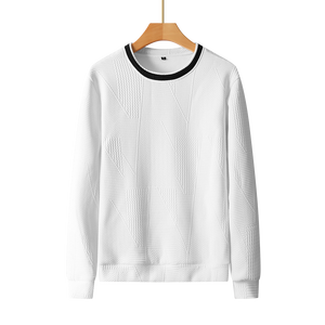 Sudadera con capucha para hombre, sin gorro, cuello redondo, a la moda, elegante, nueva tendencia deportiva 2025, ropa de primavera, marca juvenil, ropa de primavera y otoño - Product Image 1