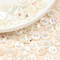 Boutons en nacre naturelle à deux trous, doux, brillants, élégants, lavables, pour chemises en mousseline, robes, forme carrée diamant
