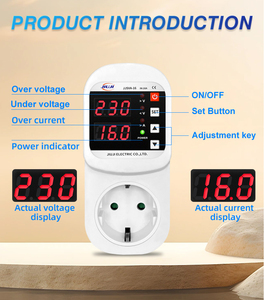 Prise de terre standard JIUJI 16A, interrupteur intelligent universel, prise de protection contre les surtensions et les surintensités, normes UK, EU, US - Product Image 6