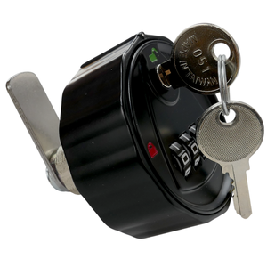 Cerradura circular multiusos de doble modo con código de 4 dígitos y llave para oficina, buzón, armario de almacenamiento, muebles, herrajes de seguridad - Product Image 1