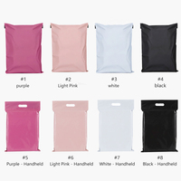 Sacs d'expédition postaux personnalisés en polyéthylène pour vêtements, t-shirts et emballages, avec poignée et traitement à l'amidon