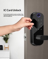 Cerradura Inteligente para Puerta de Madera de Una Sola Lengüeta RFTC de Fácil Instalación RF-086 Tuya Wi-Fi con Huella Dactilar y Código, Reemplazo Universal con Tarjeta de Memoria