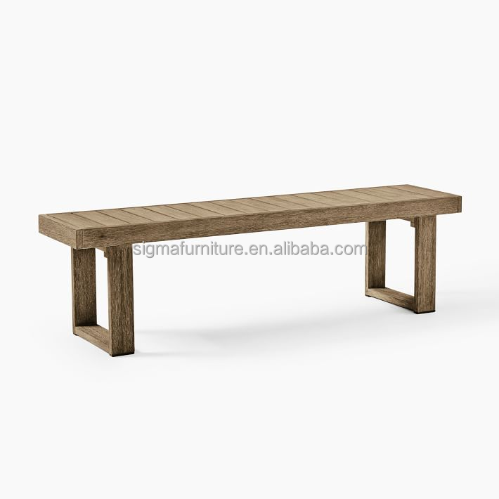 Outdoor Furniture Rectangle Dinging Table Bench Armchair Patio Garden Teak Dining Set Furniture