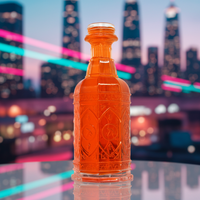 Bouteille en verre Brilliance pour Vodka, Whisky, Tequila, Brandy, Diffuseur 600ml, Écologique, avec Bouchon en Liège, Gravure Personnalisée, Logo Personnalisé, Finition Givrée