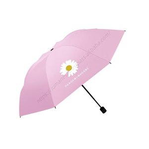 Paraguas Plegable Manual Portátil Daisy con Protección UV y Logotipo Personalizado, Venta al Por Mayor - Product Image 5